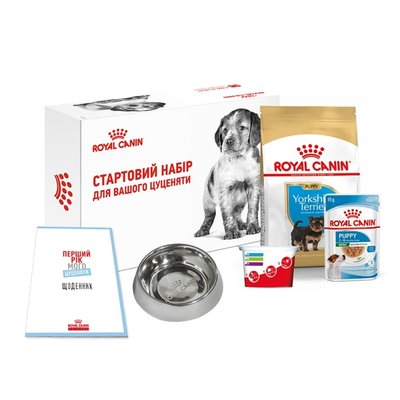 Набор для щенков Royal Canin Yorkshire Puppy 500 г + Mini Puppy pouch 85 г - домашняя птица - masterzoo.ua