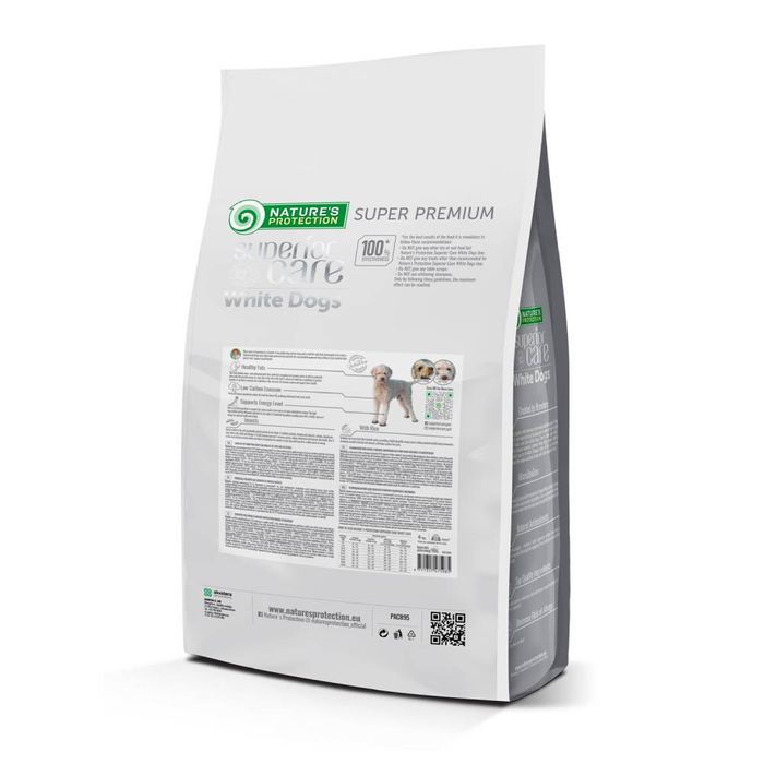 Сухой корм для собак Nature's Protection Superior Care White Dogs All Life Stages 4 кг - насекомые - masterzoo.ua