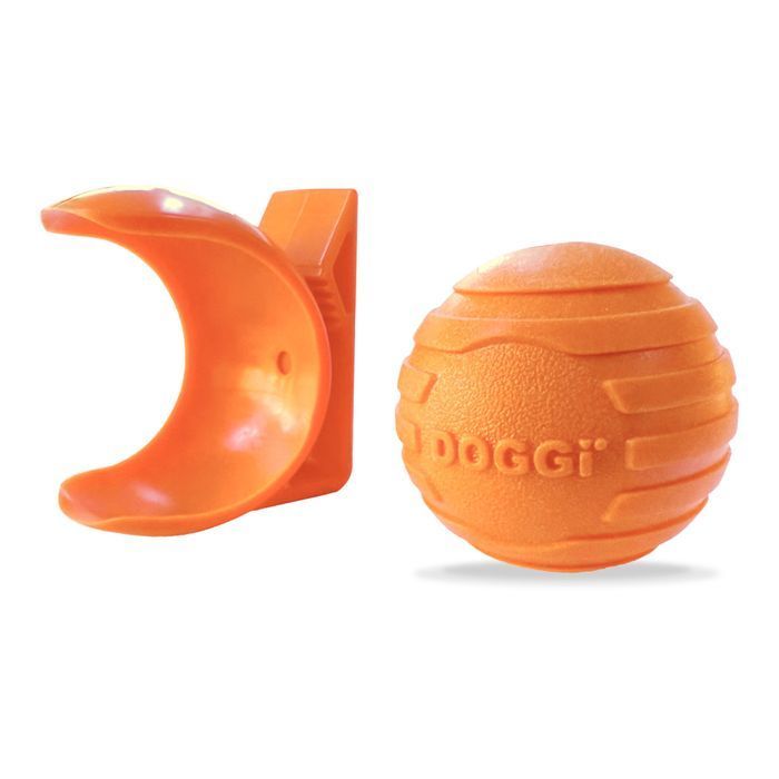Doggi Catch & Carry Ball n Clip игрушка для собак 6 см - оранжевый - masterzoo.ua