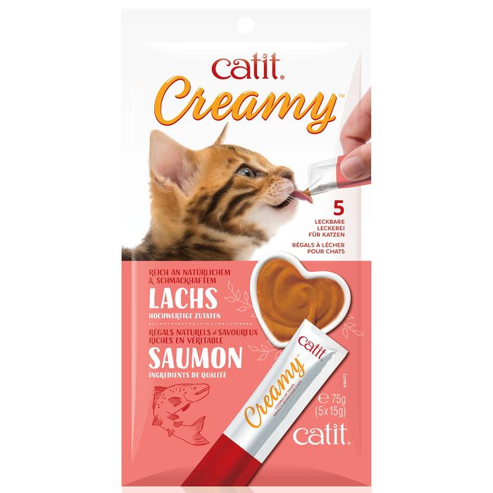 Лакомство для кошек Catit «Creamy» 75 г / 5 шт. (лосось) - masterzoo.ua