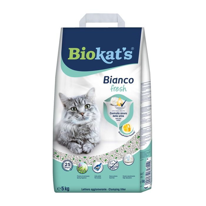 Наповнювач для котячого туалету Biokat's Bianco Fresh 5 кг - бентонітовий - masterzoo.ua