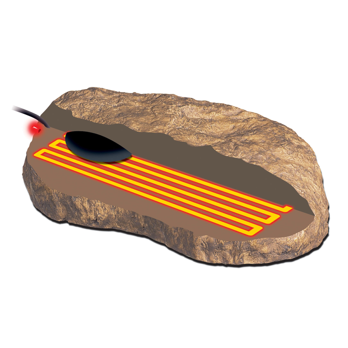Обігрівач Exo Terra «Heat Wave Rock» Гарячий камінь 10 W, 15 x 15 см - masterzoo.ua