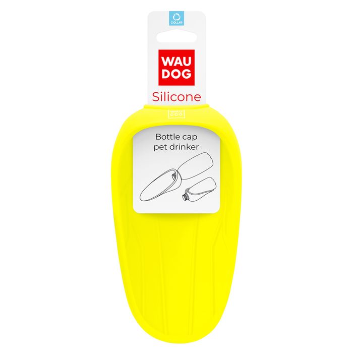 Поїлка-насадка на пляшку WAUDOG Silicone 16,5 х 9 см (жовта) - masterzoo.ua