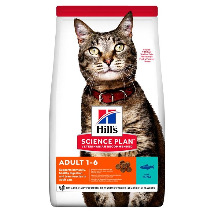 Сухой корм для кошек Hill's Science Plan Adult 1-6 | 3 кг - тунец - masterzoo.ua