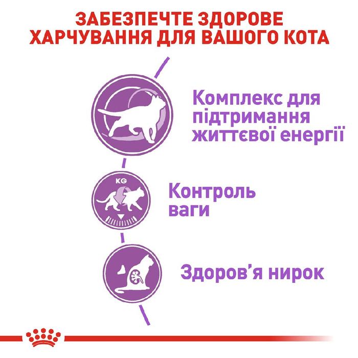 Сухий корм для літніх стерилізованих котів Royal Canin Sterilised 7+, 1,5 кг (домашня птиця) - masterzoo.ua