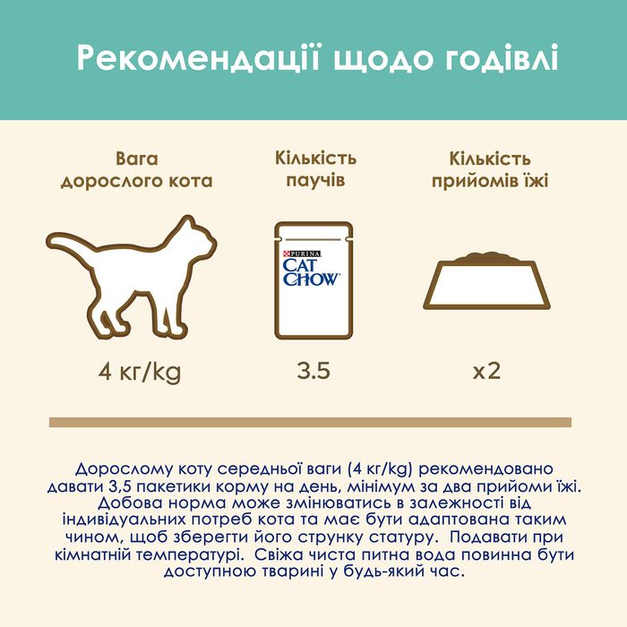 Вологий корм для виведення шерсті у котів Cat Chow Adult 85 г (курка і квасоля) - masterzoo.ua