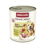 Вологий корм для собак Animonda GranCarno Adult 800 г - яловичина, кролик та трави - masterzoo.ua