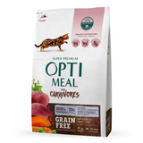 Беззерновий сухий корм для котів Optimeal 4 кг (качка та овочі)
