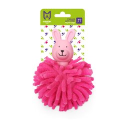 Іграшка для собак MasterZoo Кролик рожевий з пискавкою 10,6 х 10,6 х 15,5 см (гума) - masterzoo.ua