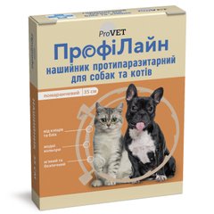 Нашийник для котів та собак ProVET «ПрофіЛайн» 35 см (від зовнішніх паразитів, колір: помаранчевий) - dgs - masterzoo.ua