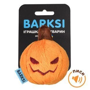 Іграшка для собак Barksi Гарбузик з пискавкою 8,5х5,5 см - помаранчевий - masterzoo.ua
