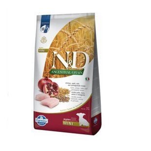 Cухой корм для щенков Farmina N&D Ancestral Grain Mini Puppy 7 кг - курица, спельта, овес и гранат - masterzoo.ua