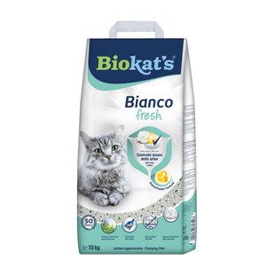 Наповнювач для котячого туалету Biokat's Bianco Fresh 10 кг - бентонітовий - masterzoo.ua