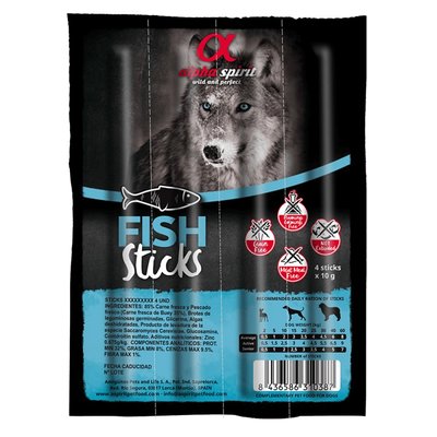 Ласощі для собак Alpha Spirit Sticks Fish 40 г (риба) - masterzoo.ua