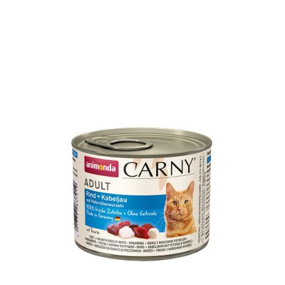 Влажный корм для кошек Animonda Carny Adult Beef + Codfish with Parsley roots с говядиной| 200 г (говядина, треска и петрушка) - masterzoo.ua