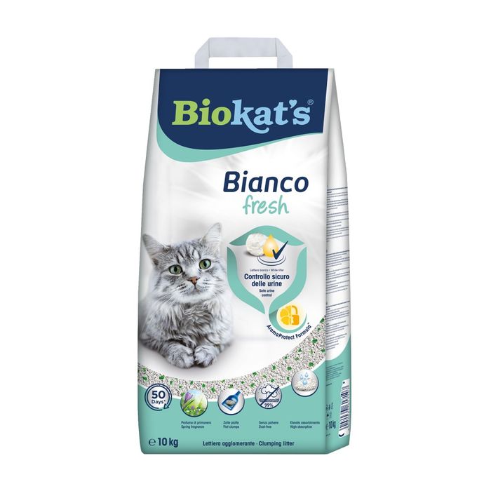 Наповнювач для котячого туалету Biokat's Bianco Fresh 10 кг - бентонітовий - masterzoo.ua