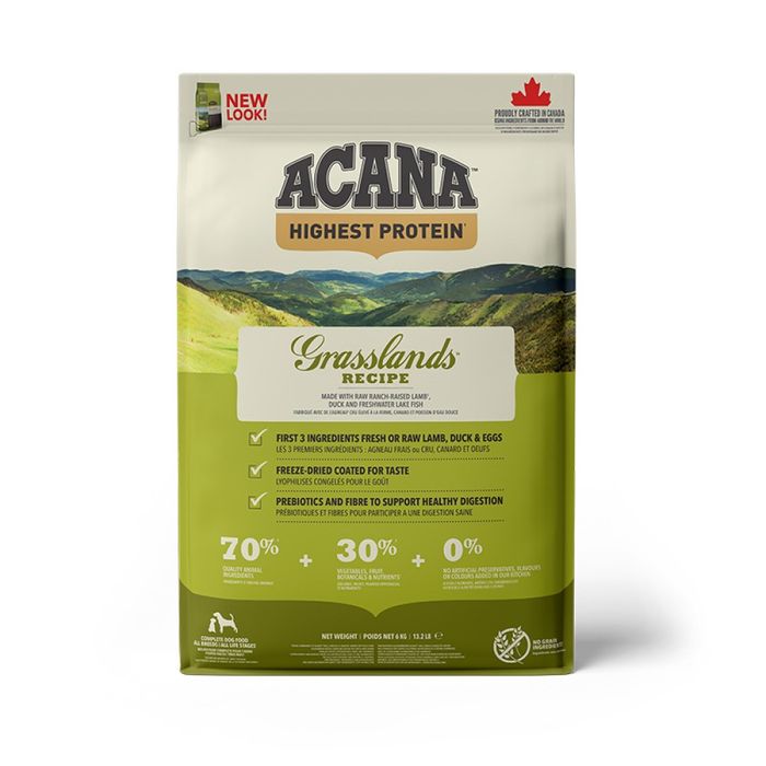 Сухой корм для собак всех пород Acana Grasslands Recipe | 6 кг (ягненок) - masterzoo.ua