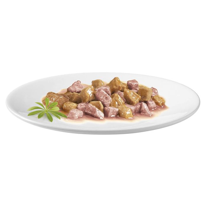 Влажный корм для кошек Gourmet Gold Pieces in Gravy Salmon & Chicken 85 г (лосось и курица) - masterzoo.ua