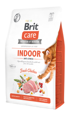 Сухий корм для котів, які мешкають в приміщенні Brit Care Cat GF Indoor Anti-stress 2 кг (курка)