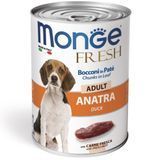 Вологий корм для собак Monge Fresh Adult 400 г - качка - masterzoo.ua