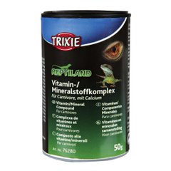 Комплекс витаминов и минералов Trixie с кальцием для плотоядных рептилий 50 г - masterzoo.ua
