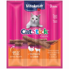 Ласощі для котів Vitakraft м'ясні палички 3 шт х 6 г (індичка та ягня) - masterzoo.ua