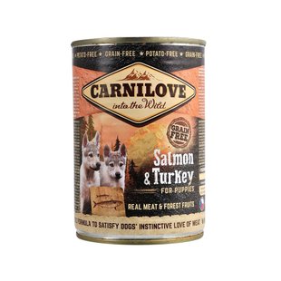 Вологий корм для цуценят Carnilove Salmon & Turkey 400 г (лосось та індичка) - masterzoo.ua