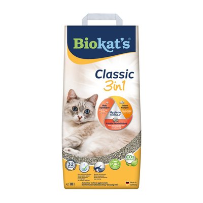 Наполнитель для кошачьего туалета Biokat's Classic 3in1 10 кг - бентонитовый - masterzoo.ua
