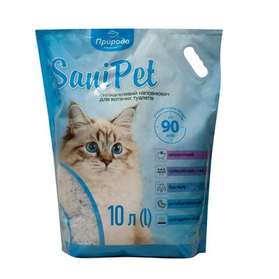 Наполнитель для кошачьего туалета Природа Sani Pet 10 л - силикагелевый - masterzoo.ua