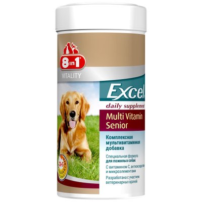 Витамины для пожилых собак 8in1 Excel «Multi Vitamin Senior» 70 таблеток (мультивитамин) - masterzoo.ua
