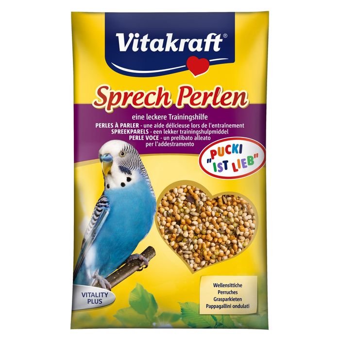 Витамины для волнистых попугаев Vitakraft «Sprech Perlen» семена 20 г (для стимулирования речи) - masterzoo.ua