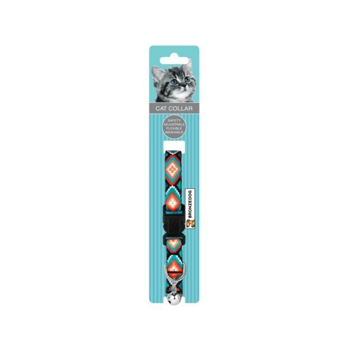 Barksi Urban Ромбы нейлоновый ошейник для кошек XS - разноцветный - masterzoo.ua
