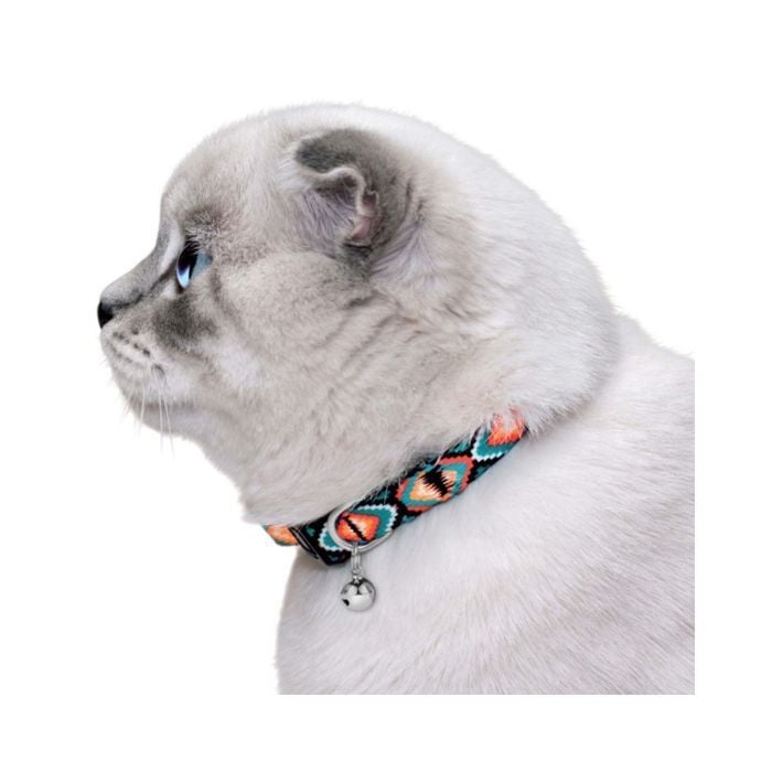 Barksi Urban Ромбы нейлоновый ошейник для кошек XS - разноцветный - masterzoo.ua