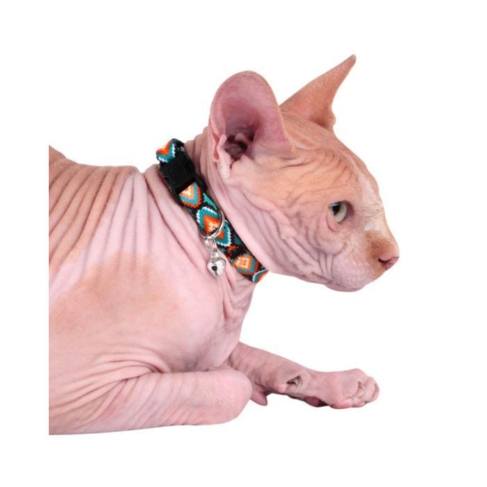 Barksi Urban Ромбы нейлоновый ошейник для кошек XS - разноцветный - masterzoo.ua