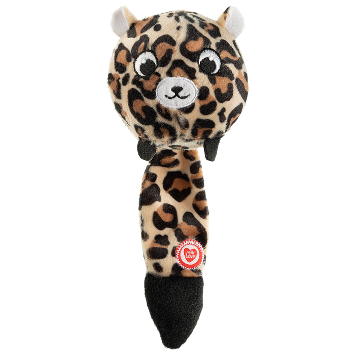 М'яка іграшка для собак GimDog Леопард 25,4 см - masterzoo.ua