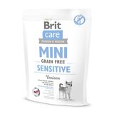 Сухой корм для собак миниатюрных пород с чувствительным пищеварением Brit Care Mini GF Sensitive 400 г (оленина)