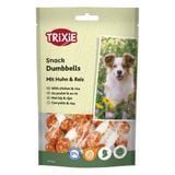Ласощі для собак Trixie Denta Fun Snack Dumbbells 100 г - курка та рис - masterzoo.ua