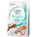 Сухой корм для кошек Optimeal Beauty Fitness Sterilised 1,5 кг (морепродукты)