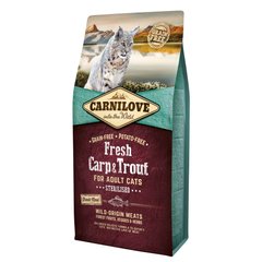 Сухий корм для стерилізованих котів Carnilove Fresh Carp & Trout 6 кг (риба) - masterzoo.ua
