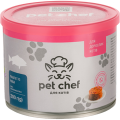 М'ясний паштет для дорослих котів Pet Chef 200 г (риба) - masterzoo.ua