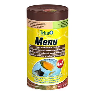 Сухий корм для акваріумних риб Tetra в пластівцях «Menu» 100 мл (для всіх акваріумних риб) - masterzoo.ua