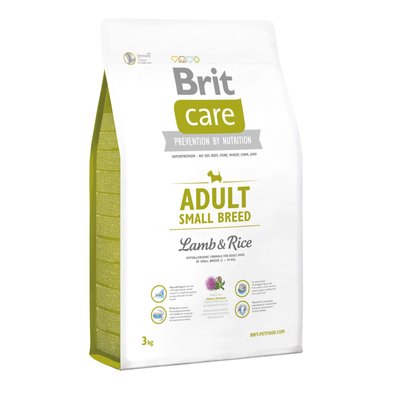 Сухой корм для взрослых собак мелких пород (весом до 10 кг) Brit Care Adult Small Breed Lamb & Rice 7,5 кг (ягненок и рис) - masterzoo.ua