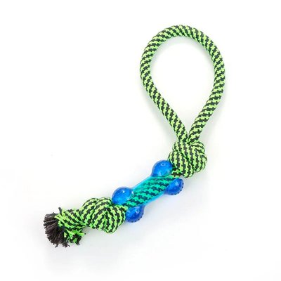 Іграшка для собак MasterZoo Гантелька з мотузкою канатна 40,5 см - masterzoo.ua