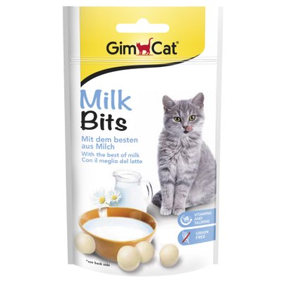 Ласощі для котів GimCat Milk Bits 40 г (молоко) - masterzoo.ua