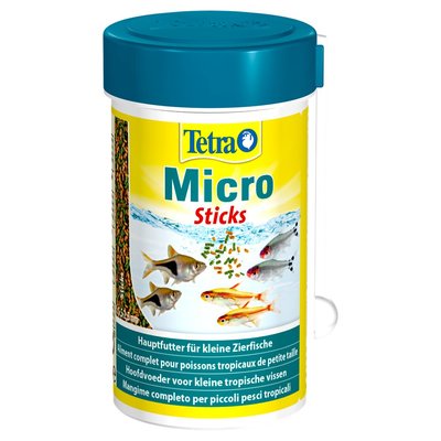 Сухой корм для мелких аквариумных рыб Tetra в палочках «Micro Sticks» 100 мл (для всех аквариумных рыб) - masterzoo.ua