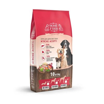 Сухий корм для собак Home Food Universal 10 кг - м'ясне асорті - masterzoo.ua