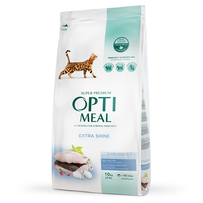 Сухой корм для взрослых кошек Optimeal с высоким содержанием трески 10 кг (треска) - masterzoo.ua