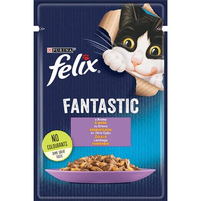 Влажный корм для кошек Felix Fantastic 85 г - ягненок - masterzoo.ua