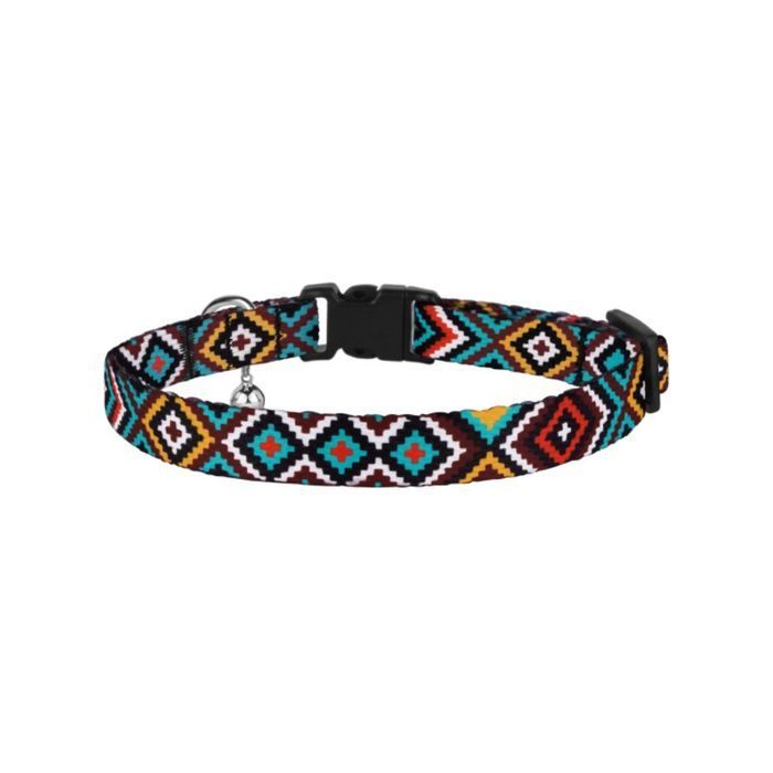 Barksi Urban Гуцульский нейлоновый ошейник для кошек XS - разноцветный - masterzoo.ua