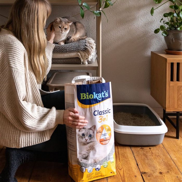 Наповнювач для котячого туалету Biokat's Classic 3in1 18 кг - бентонітовий - masterzoo.ua